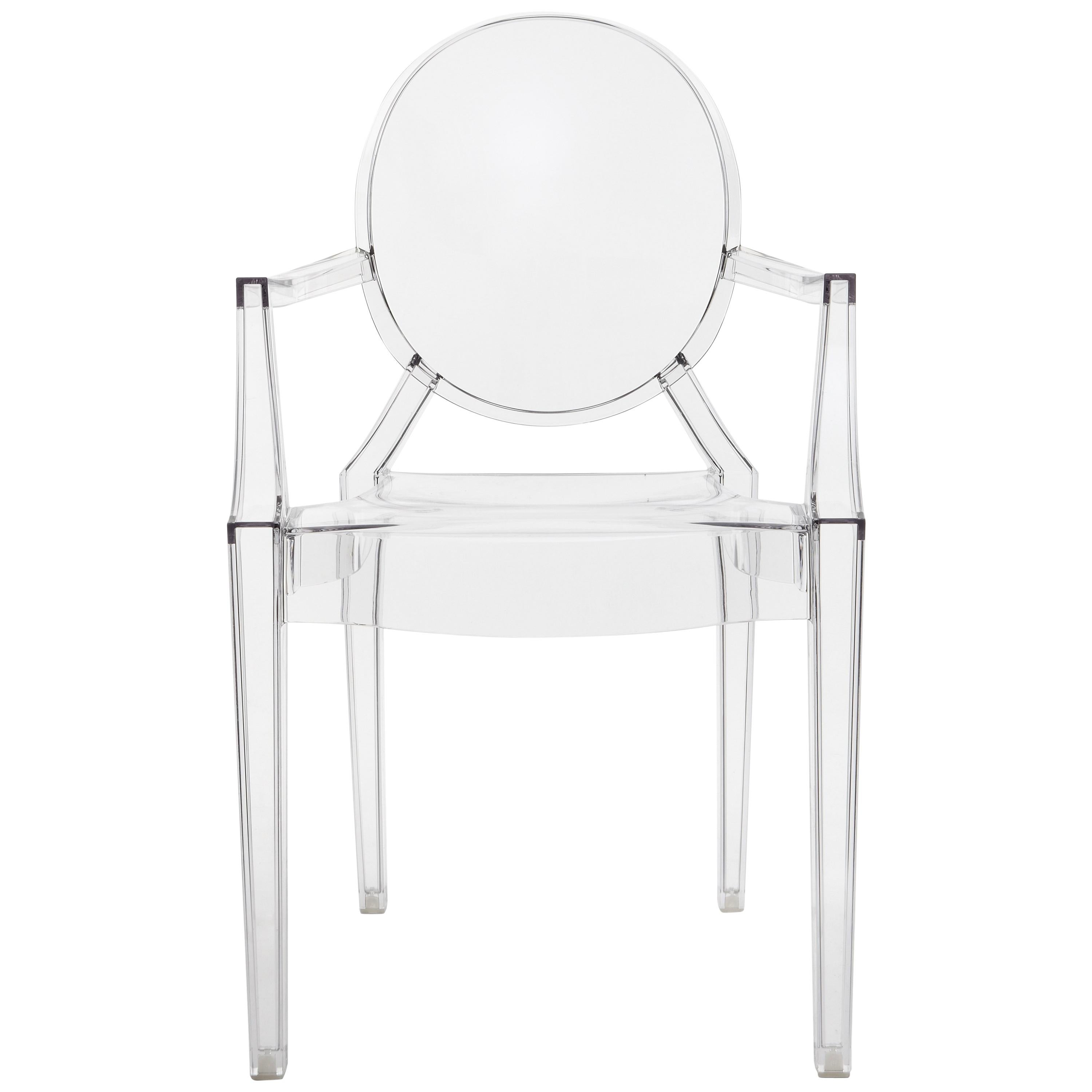 Chaise fantôme pour enfants Kartell Lou en cristal de Philippe Starck