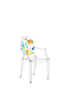 Kartell Lou Lou Children's Ghost Chair in Crystal Dinosaur by Philippe Starck