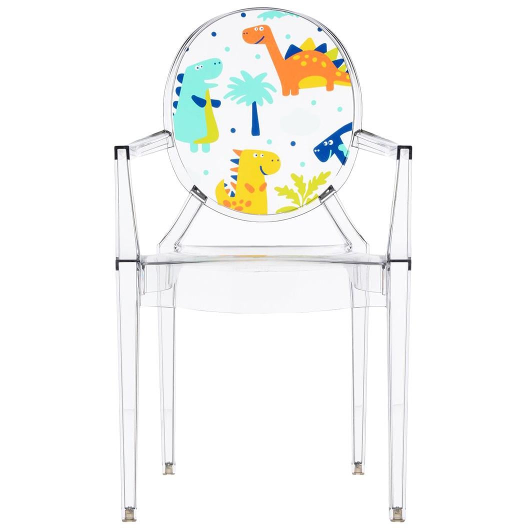 Kartell Lou Lou Children's Ghost Chair in Crystal Dinosaur by Philippe