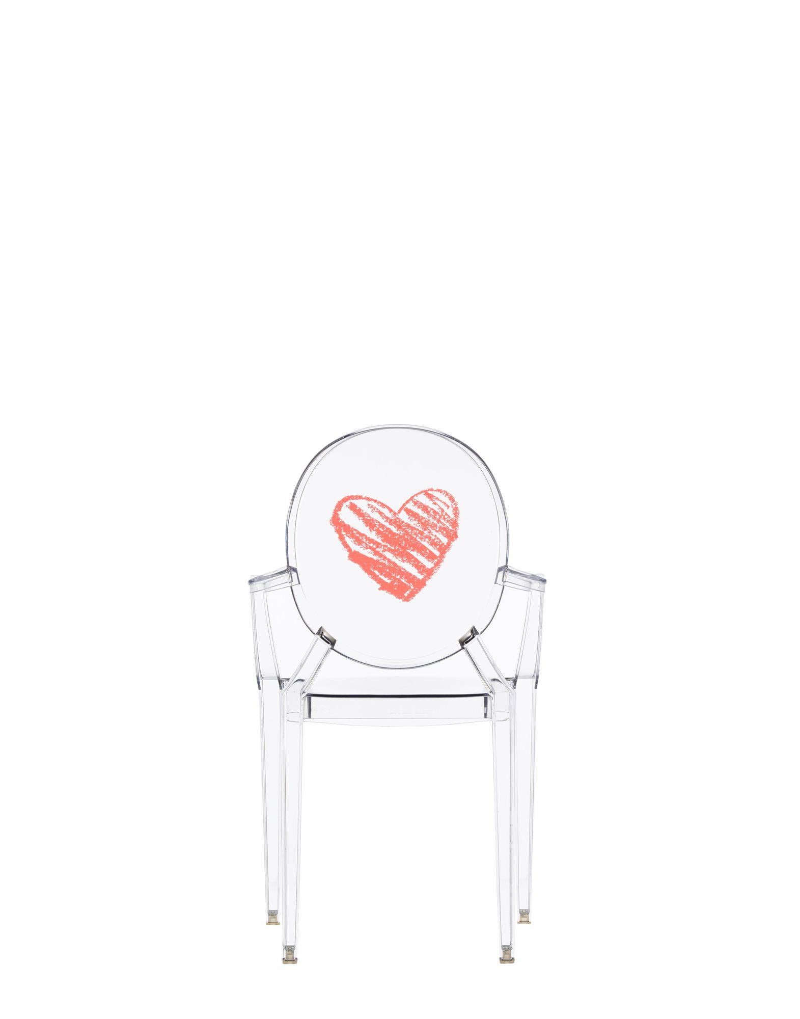 Kartell Lou Kinder-Ghost-Stuhl in Kristallherz von Philippe Starck (Italienisch) im Angebot