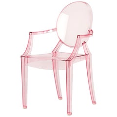 Kartell Lou Kinder-Ghost Chair in Rosa von Philippe Starck