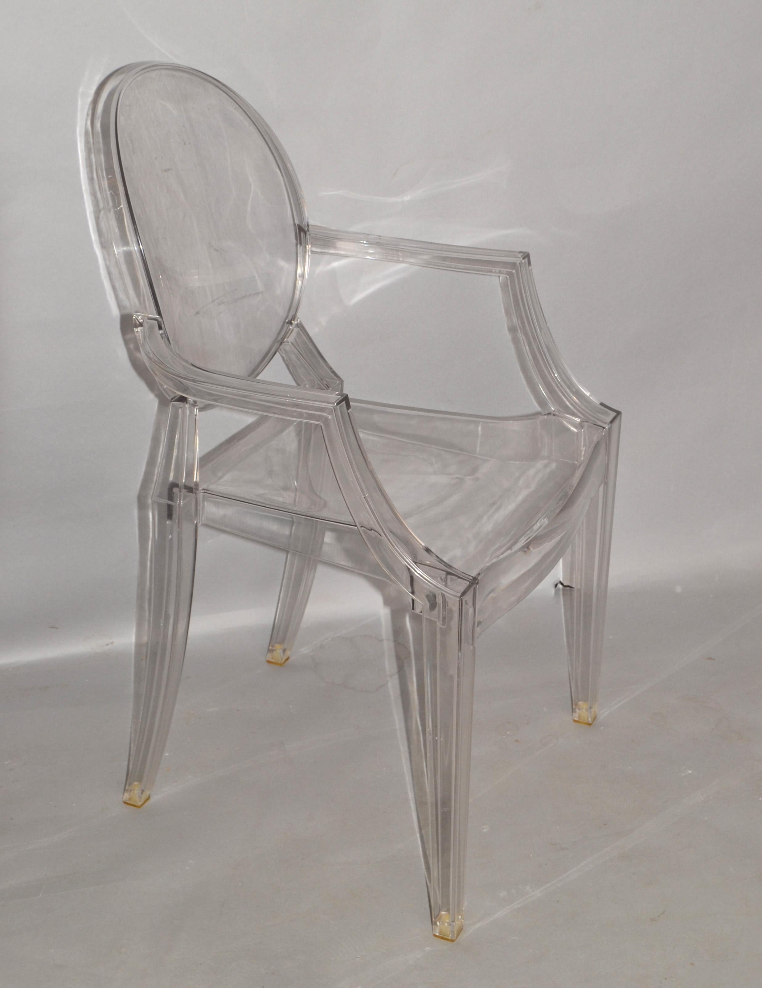 Kartell Lou Lou Vintage Children's Ghost Chair Crystal Plastic Philippe Starck For Sale 7