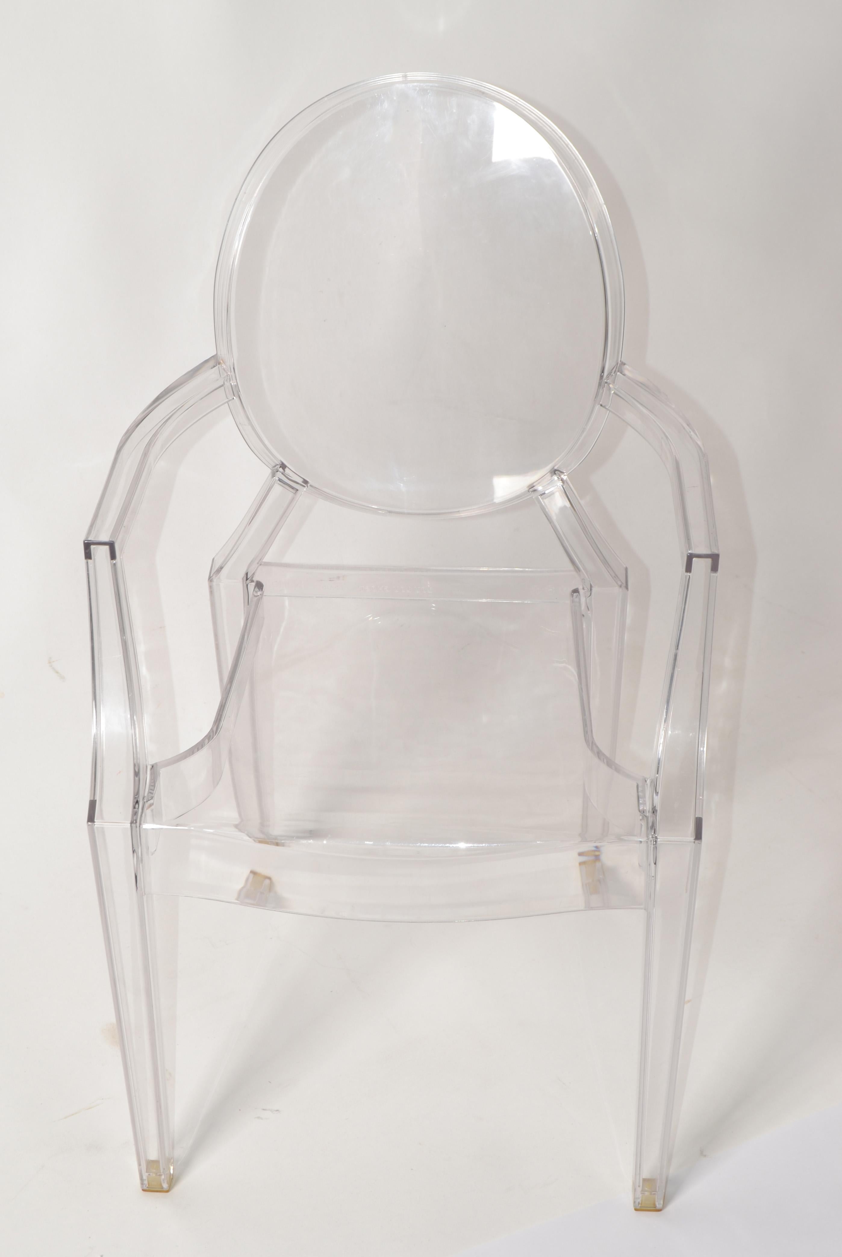 Kartell Lou Lou Vintage Children's Ghost Chair Crystal Plastic Philippe Starck For Sale 8