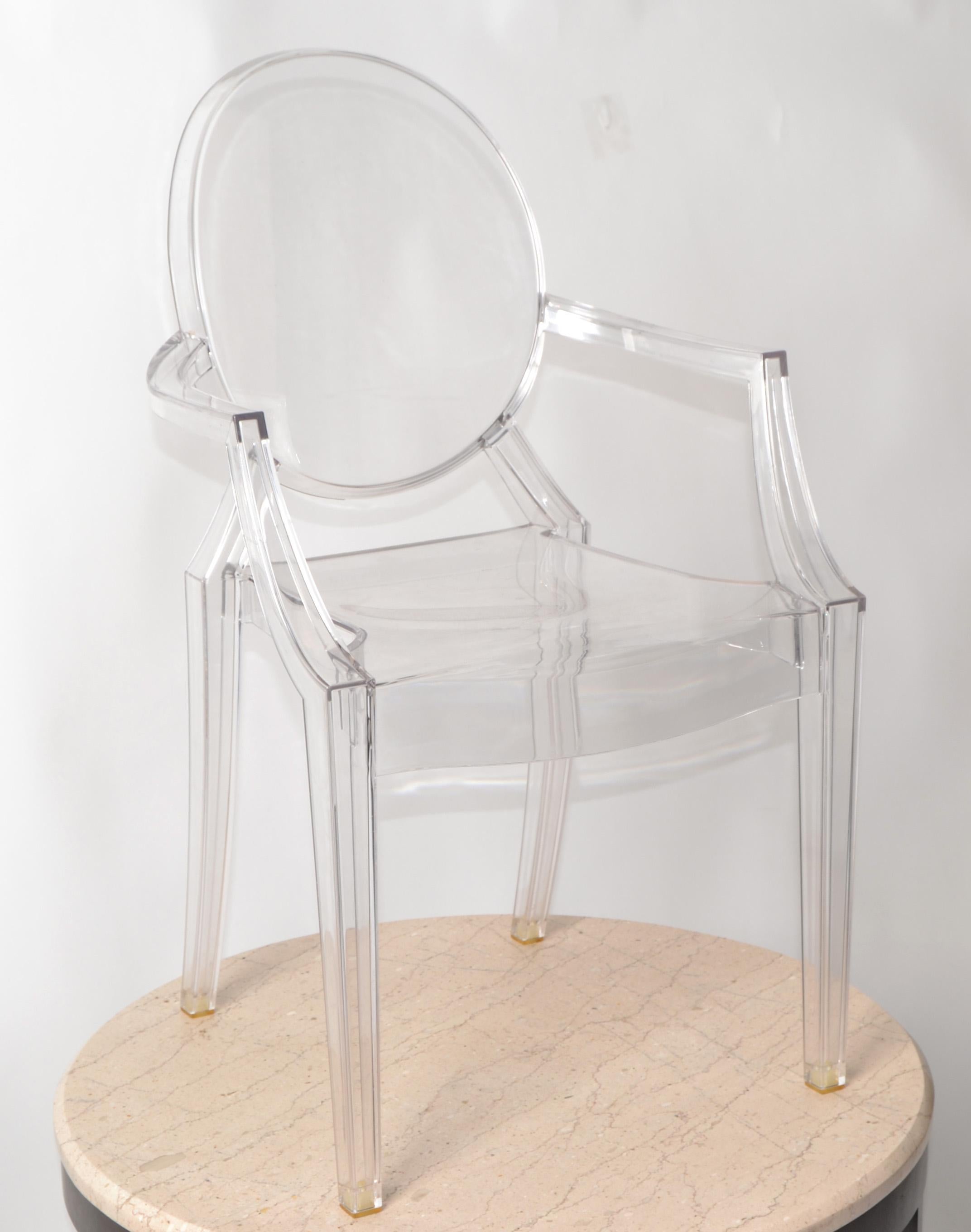Kartell Lou Lou Vintage Children's Ghost Chair Crystal Plastic Philippe Starck In Good Condition For Sale In Miami, FL