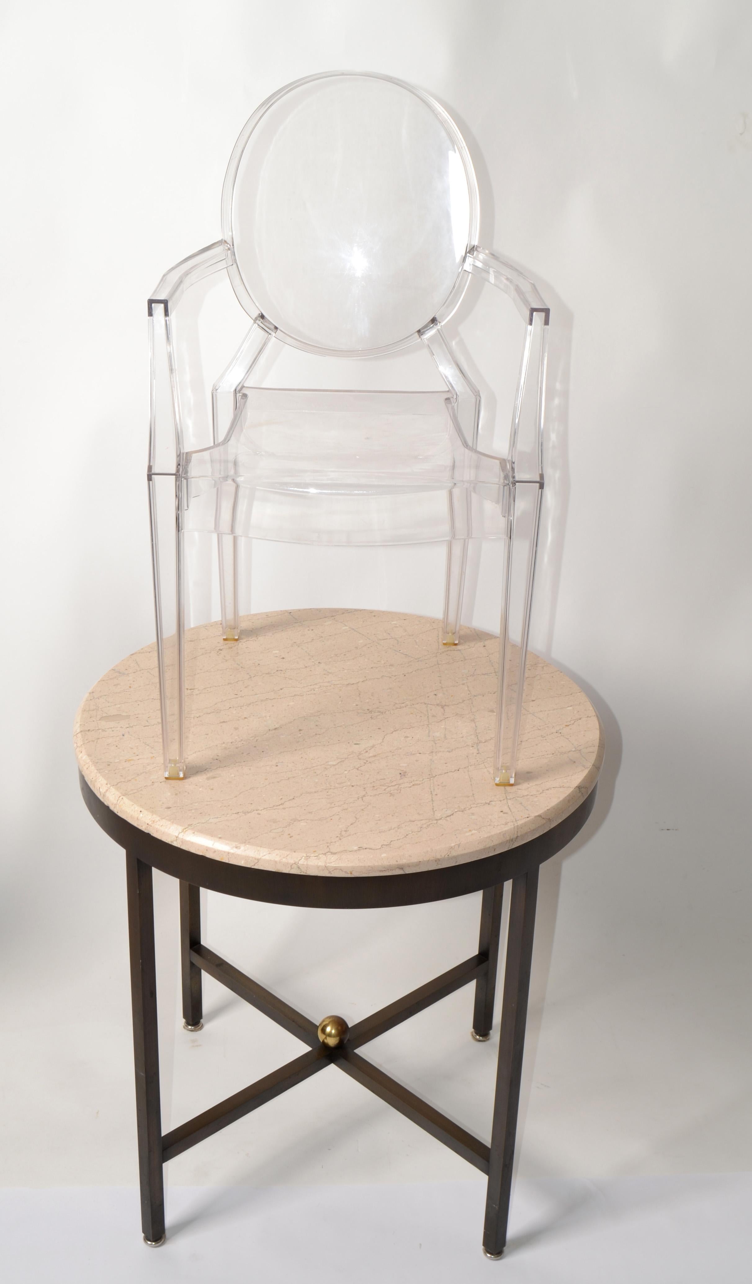 20th Century Kartell Lou Lou Vintage Children's Ghost Chair Crystal Plastic Philippe Starck For Sale
