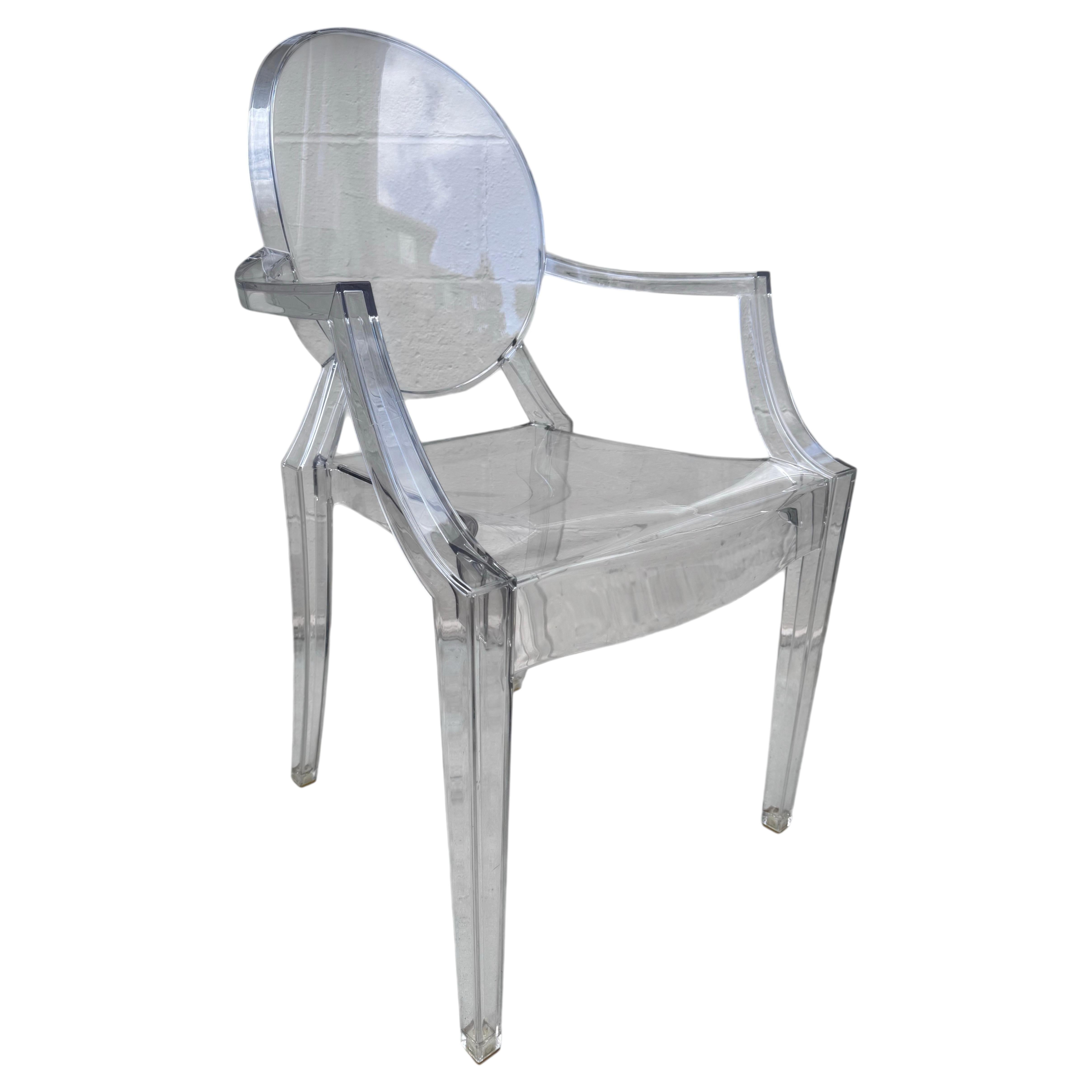 Sillón Kartell Louis Ghost de Philippe Starck, Policarbonato transparente