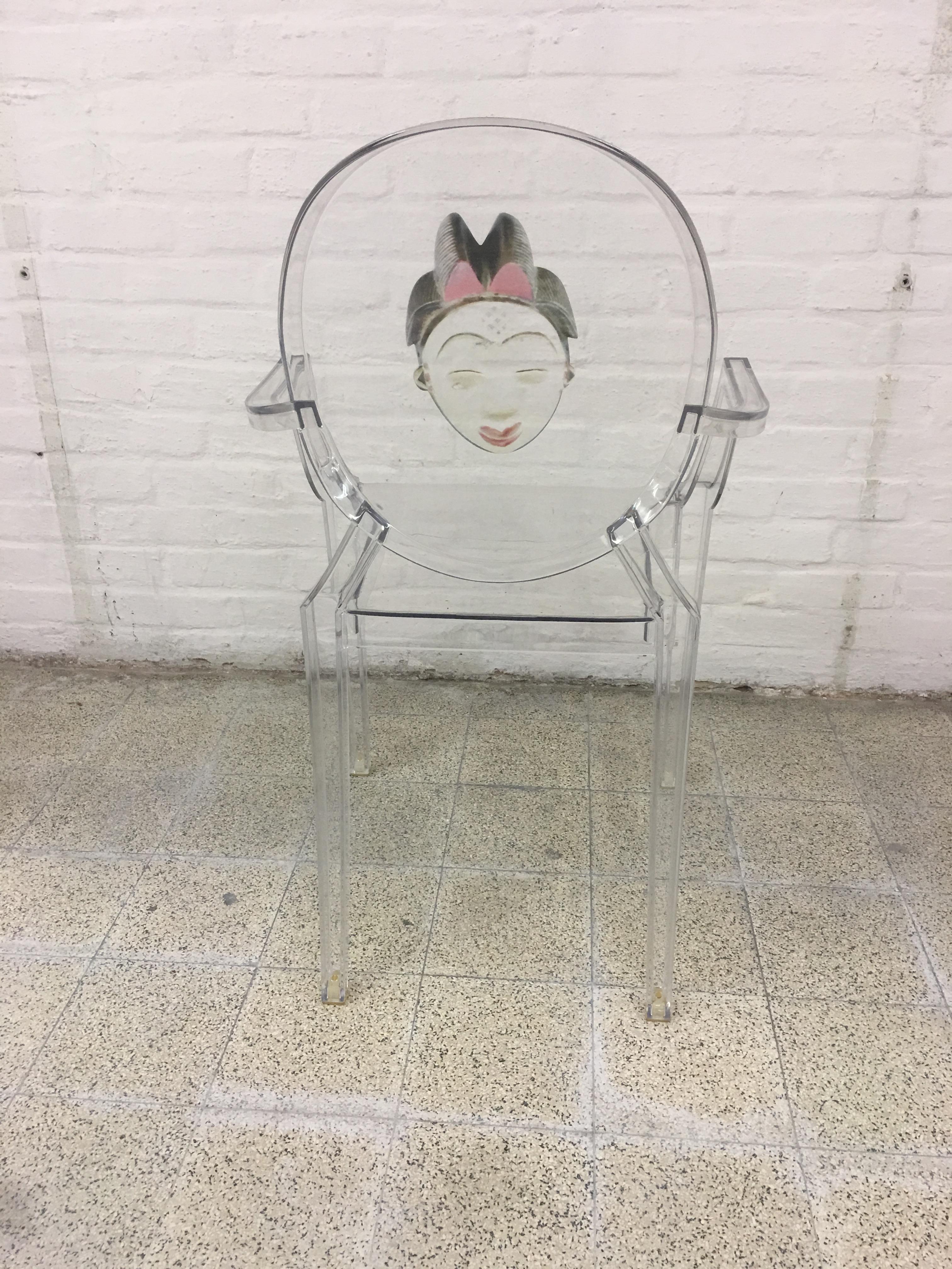 Fauteuil Louis Ghost de Kartell en cristal par Philippe Starck Bon état - En vente à Saint-Ouen, FR