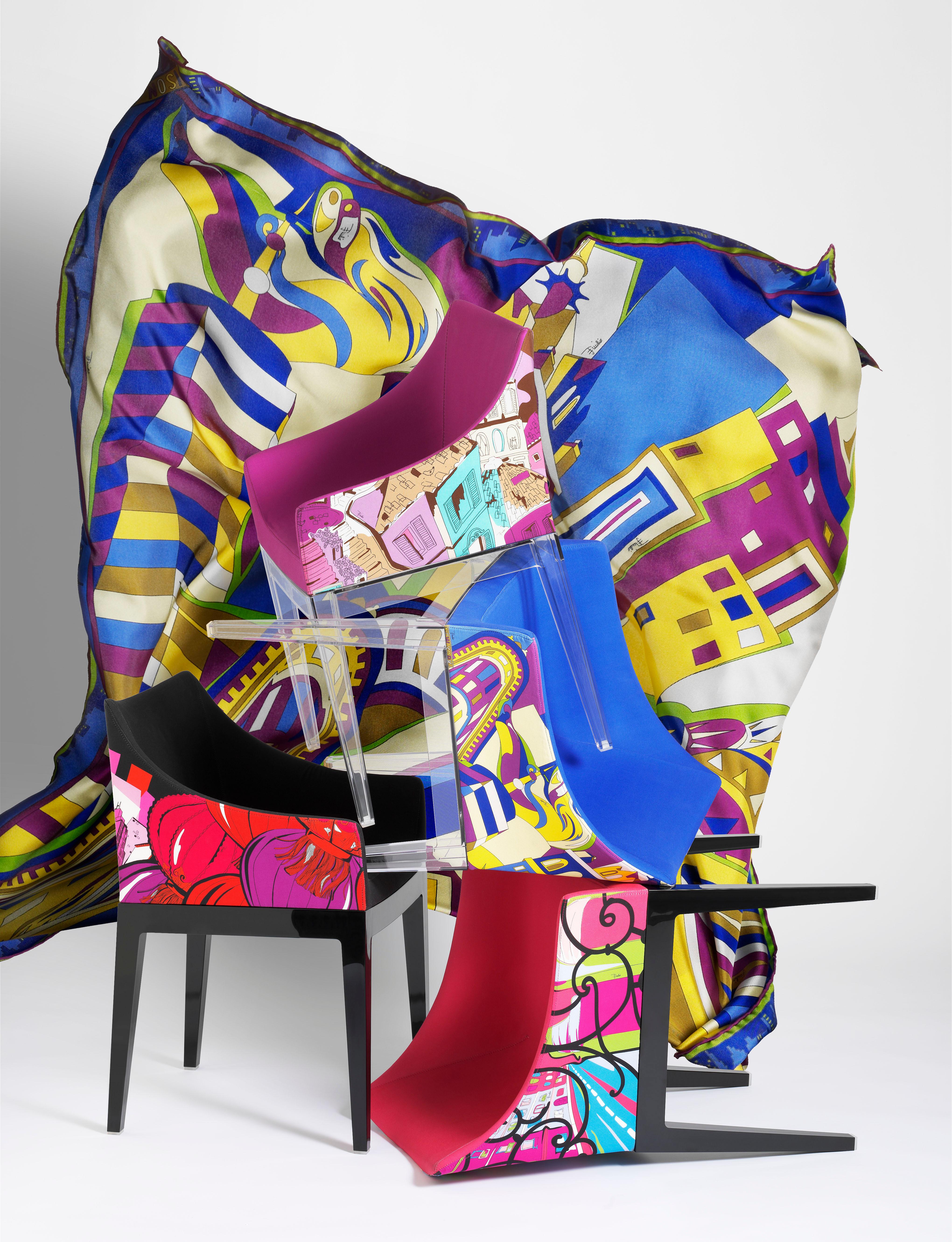 Fabric Kartell Madame Chair in Milan Print by Philippe Starck  For Sale