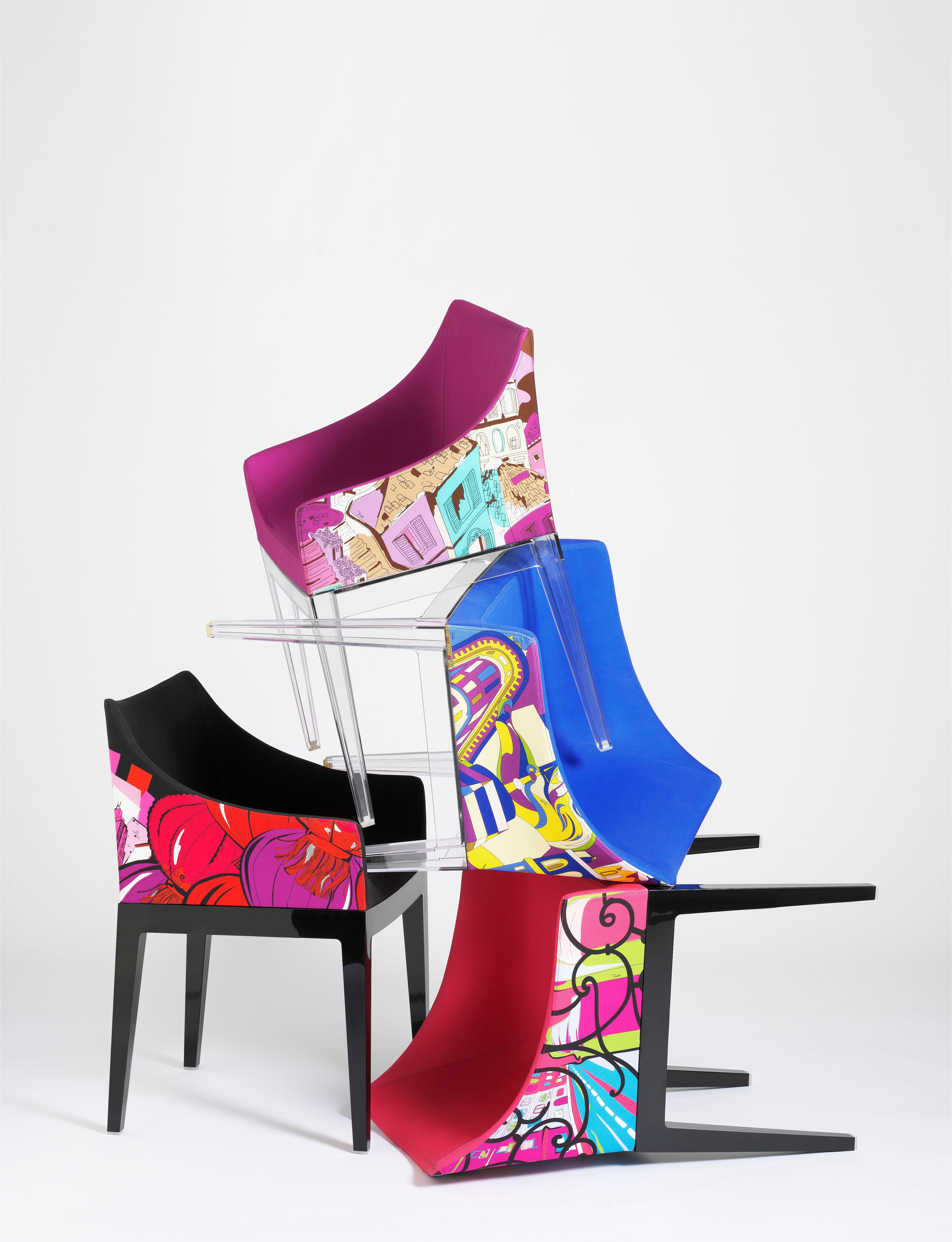 Tissu Chaise Madame de Kartell imprimée à New York par Philippe Starck et La Double J en vente
