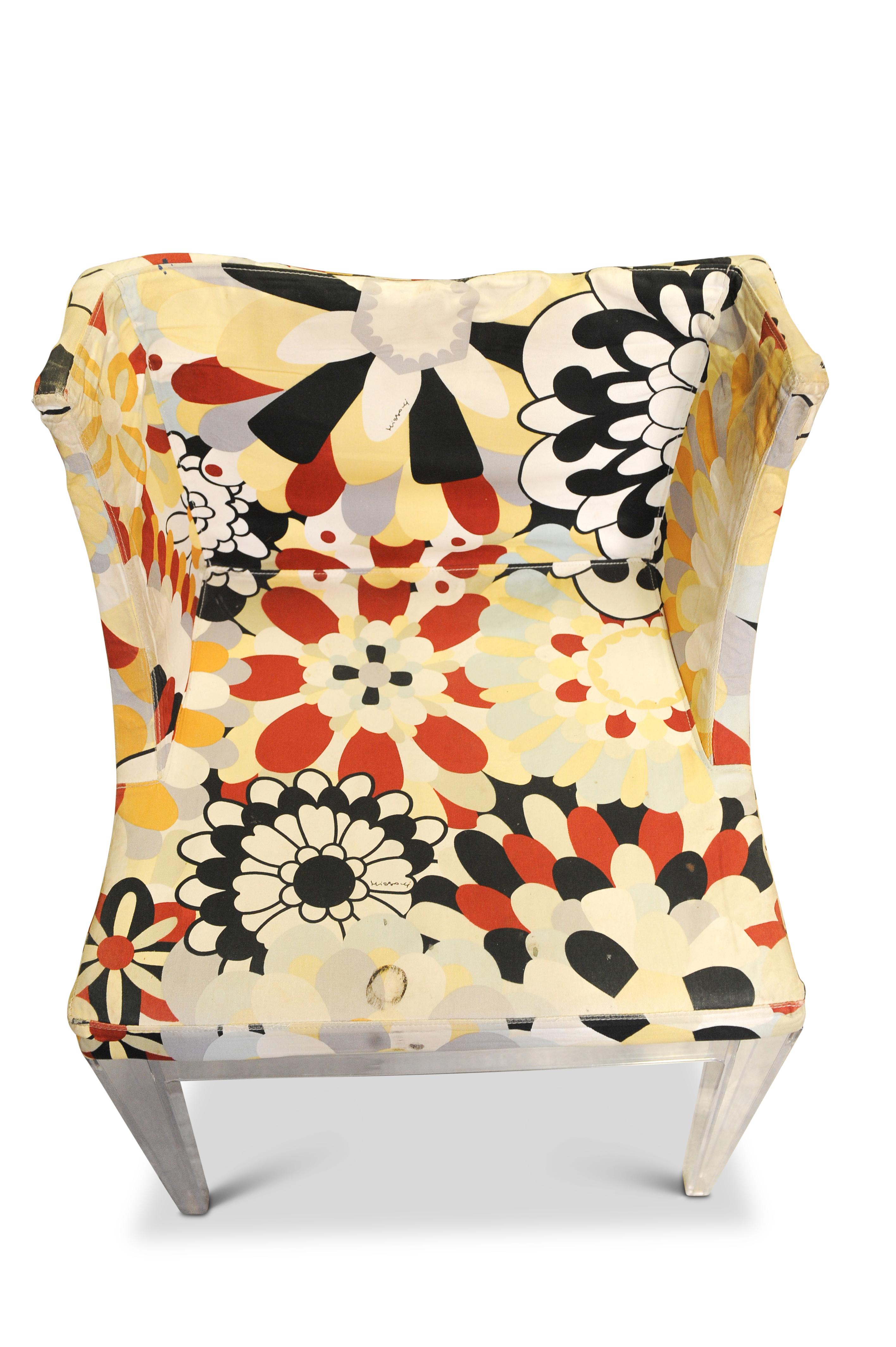 Kartell Mademoiselle « A La Mode » Missoni Sketches Chair en Lucite Philippe Starck en vente 3