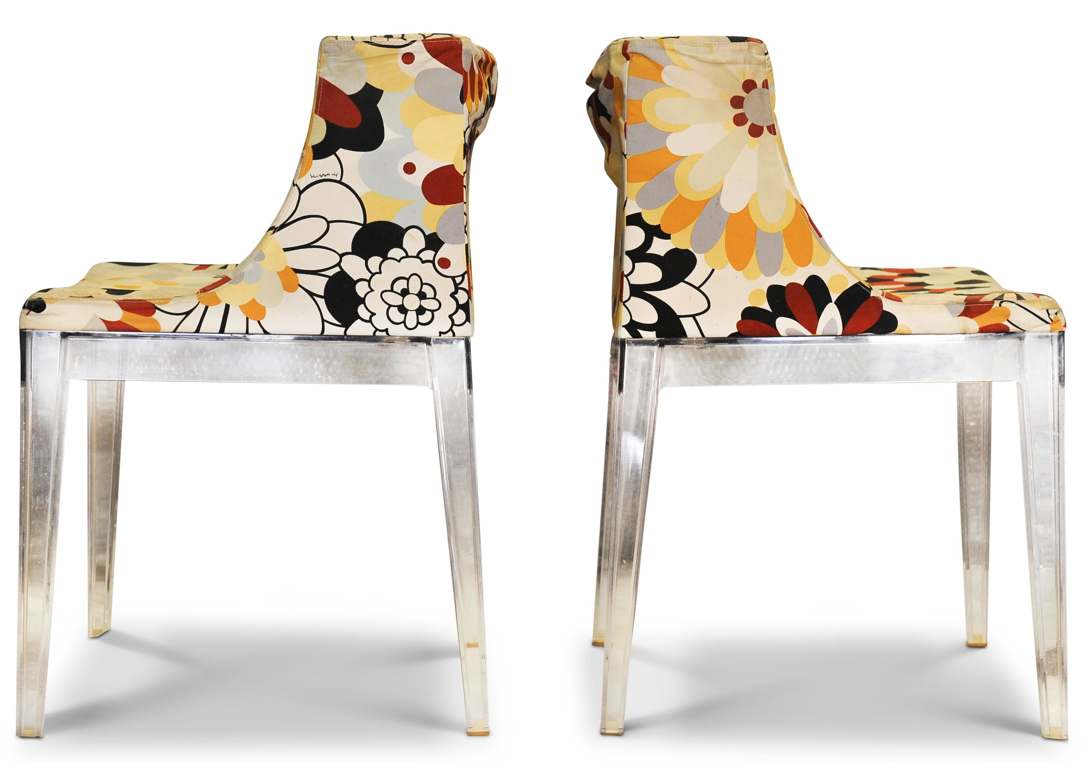 Mid-Century Modern Kartell Mademoiselle « A La Mode » Missoni Sketches Chair en Lucite Philippe Starck en vente