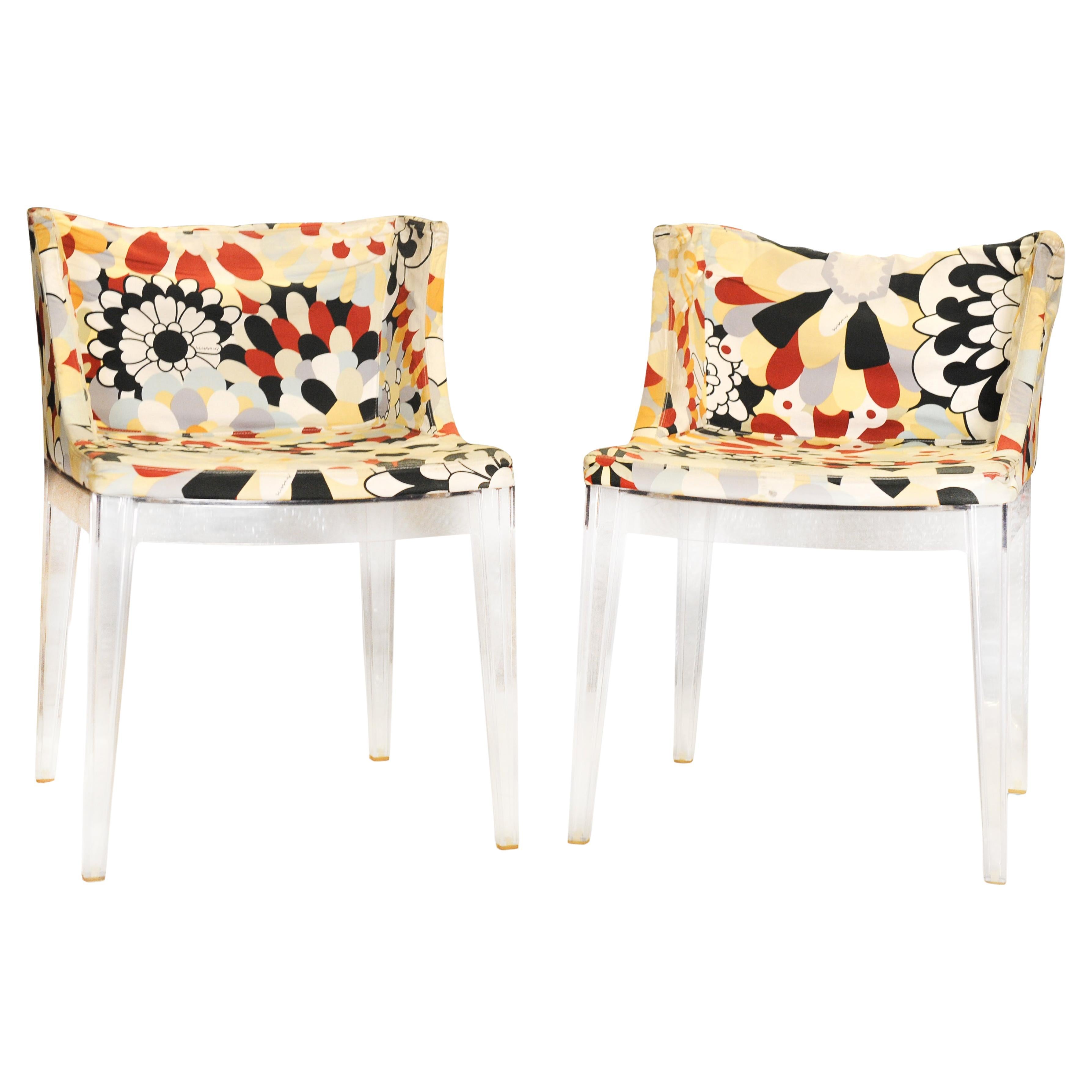 Kartell Mademoiselle „A La Mode“ Missoni Skizzen Lucite-Stuhl Philippe Starck