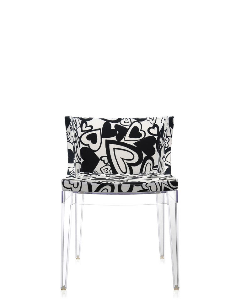 Kartell Mademoiselle "A La Mode" Moschino Black Hearts Chair by