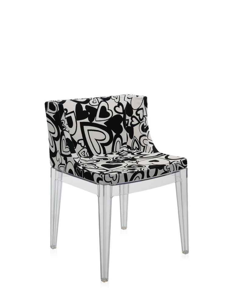 Kartell Mademoiselle "A La Mode" Moschino Black Hearts Chair by