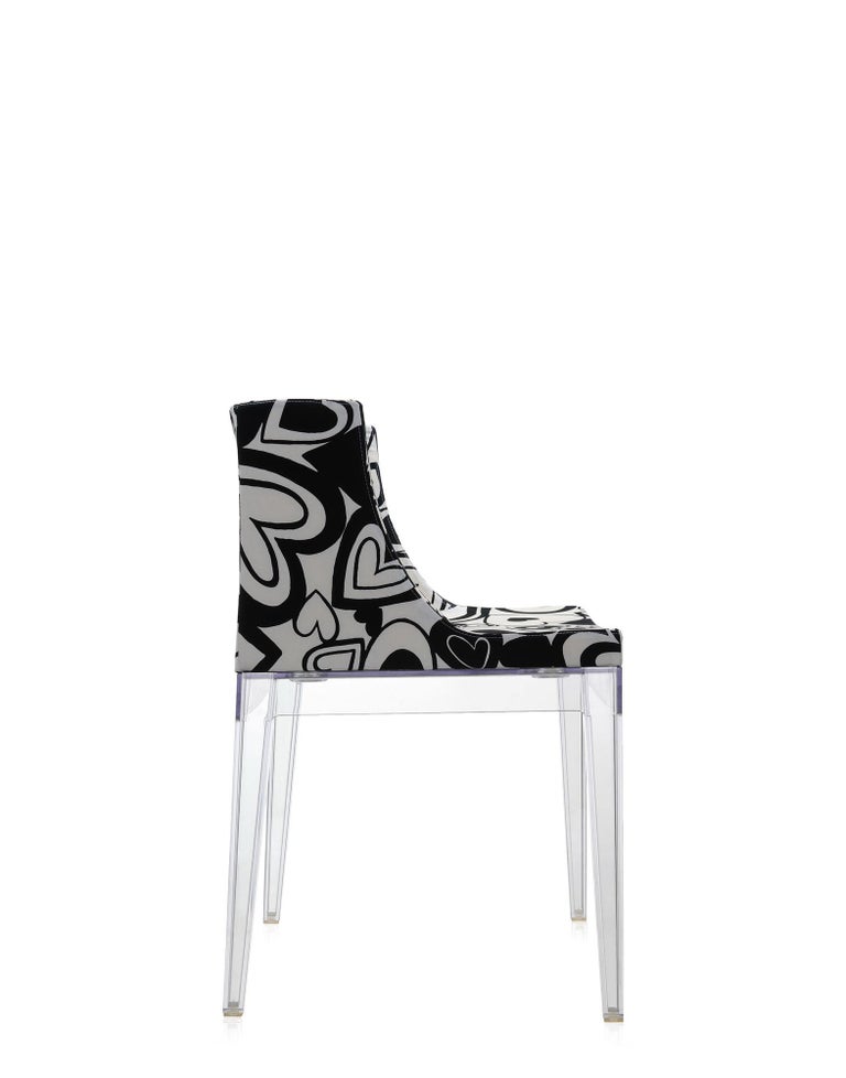 Kartell Mademoiselle "A La Mode" Moschino Black Hearts Chair by