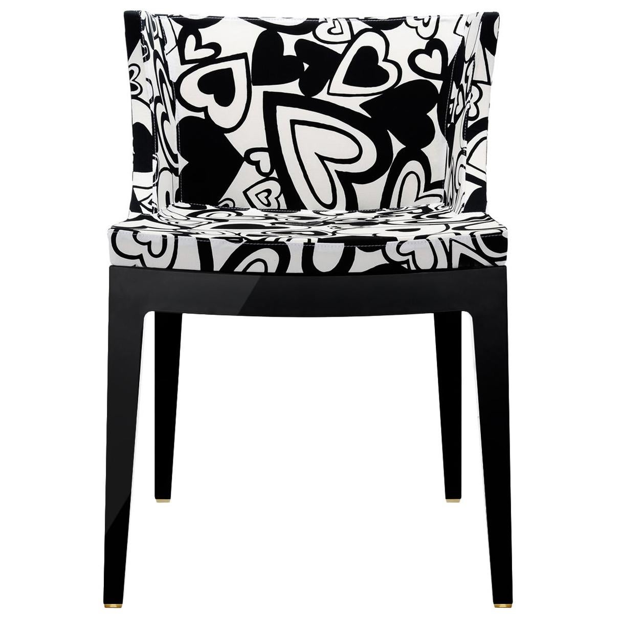 Kartell Mademoiselle "A La Mode" Moschino Black Hearts Chair by Philippe Starck