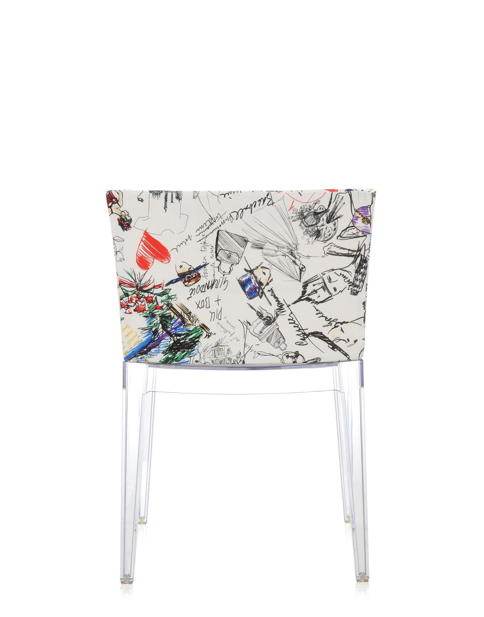 XXIe siècle et contemporain Chaise à croquis Moschino « A La Mode » de Kartell Mademoiselle par Philippe Starck en vente