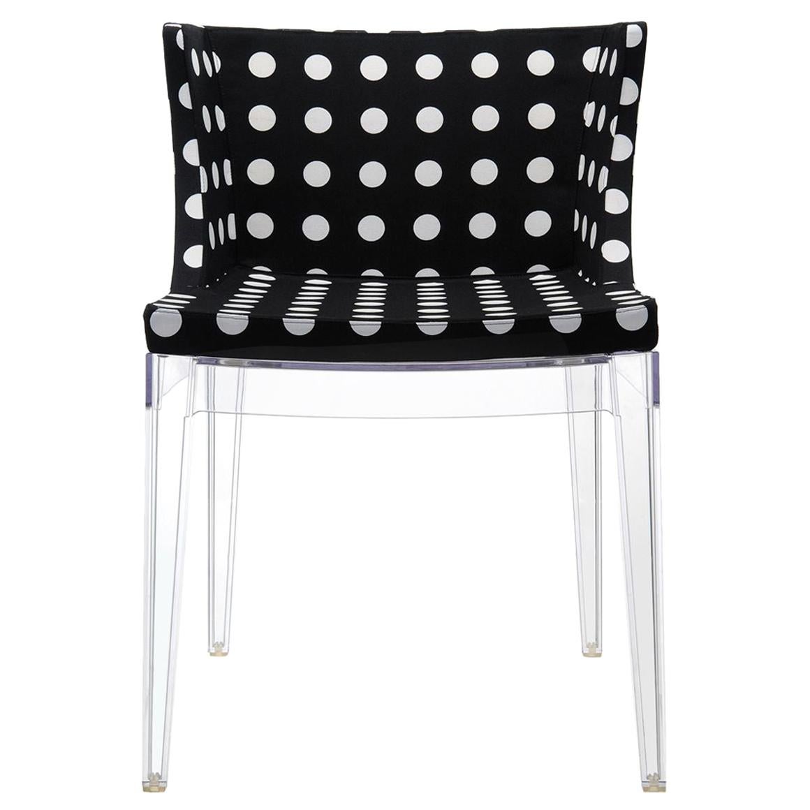 Kartell Mademoiselle-Stuhl von Philippe Starck mit schwarzem Muster