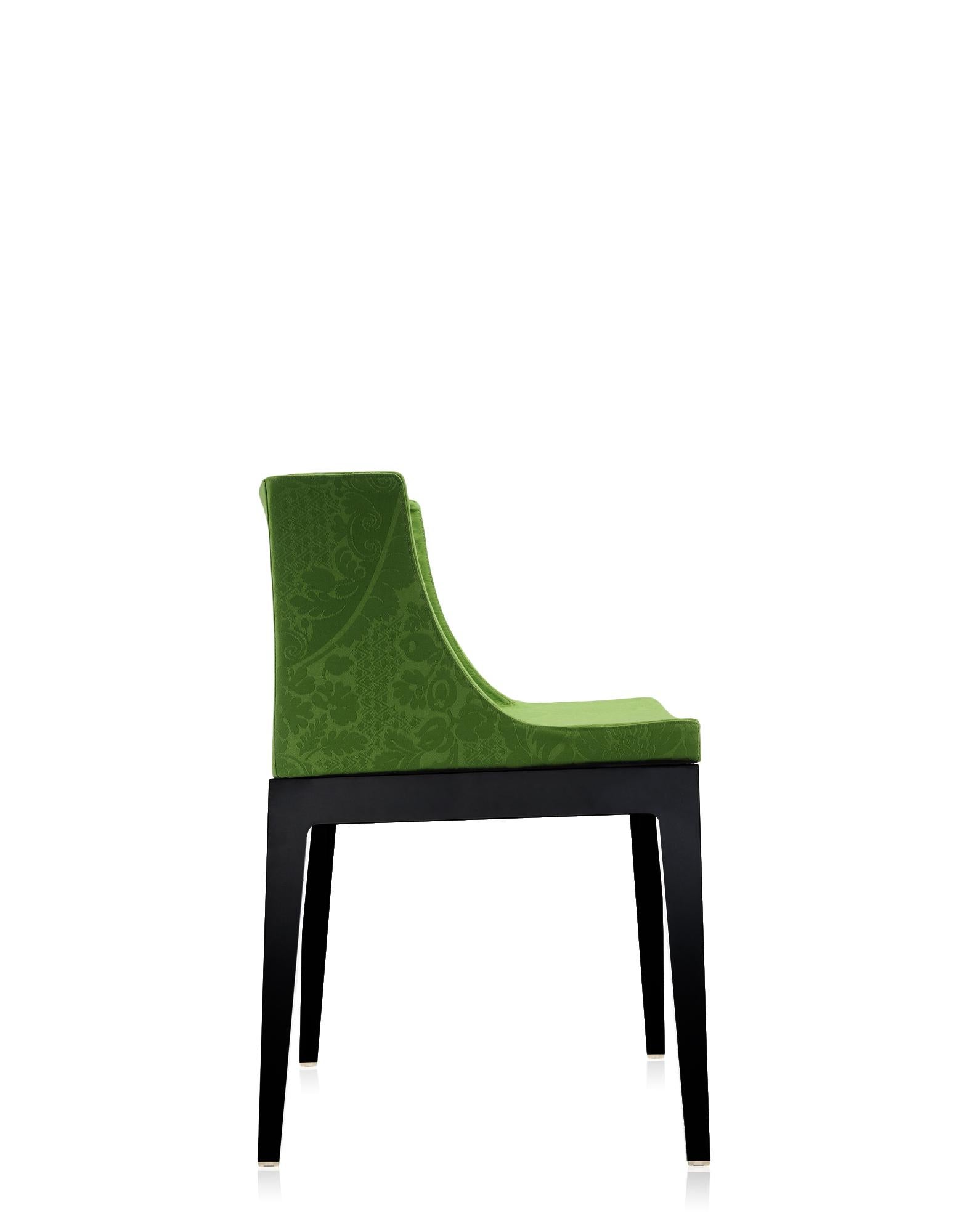 Kartell Mademoiselle-Stuhl von Philippe Starck aus grünem Damast (Italienisch) im Angebot