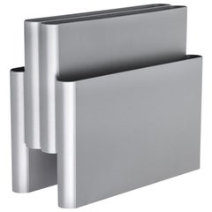 Kartell Magazine Rack in Silver by Giotto Stoppino