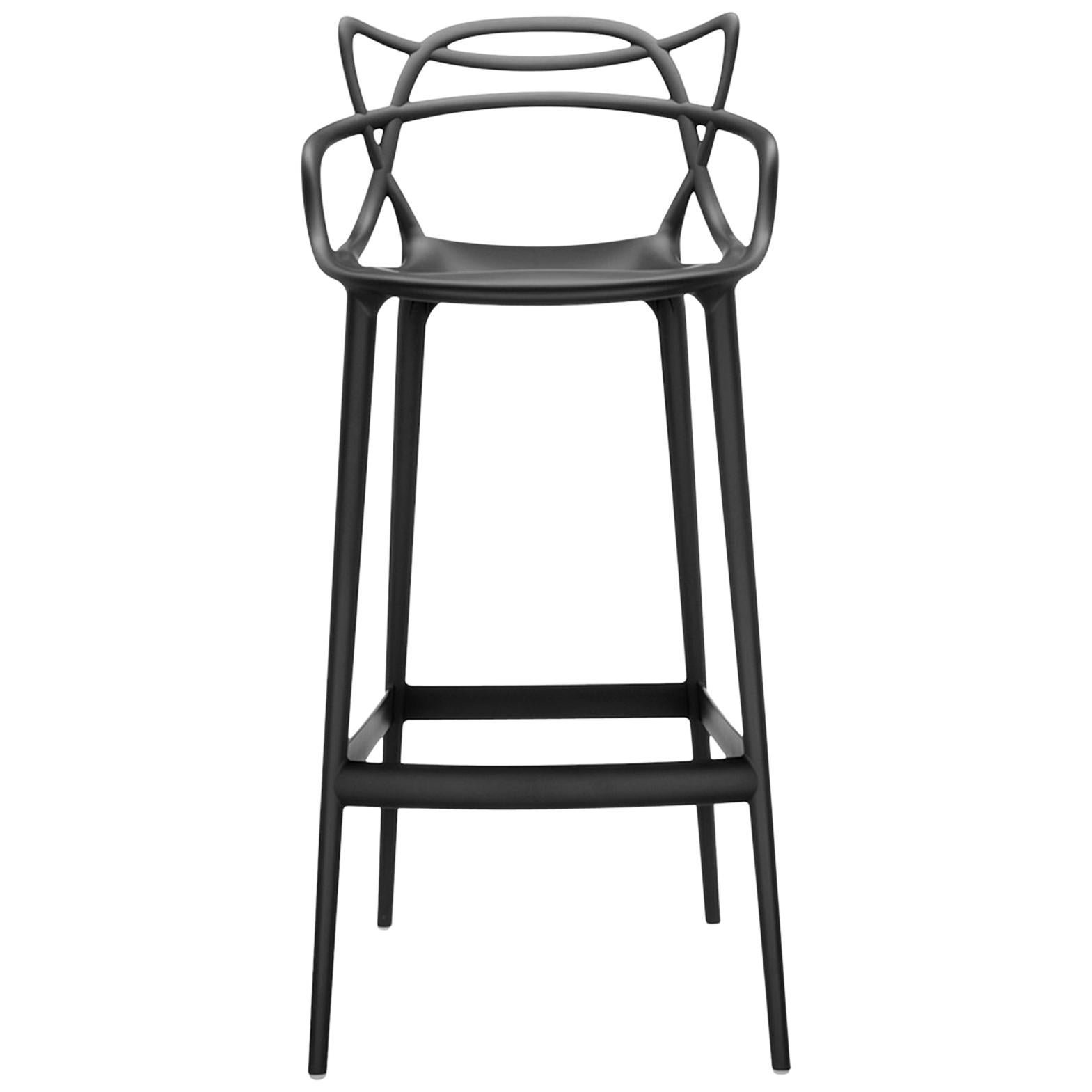 Kartell Masters Bar Stool in Black by Philippe Starck & Eugeni Quitllet For Sale