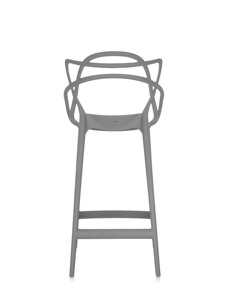 Kartell Masters Bar Stool in Grey by Philippe Starck and Eugeni