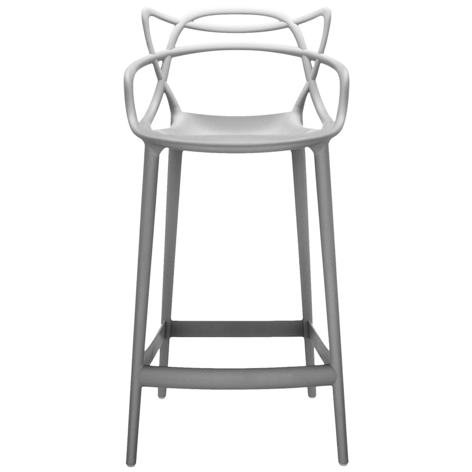 Kartell Masters Bar Stool in Grey by Philippe Starck & Eugeni Quitllet For Sale