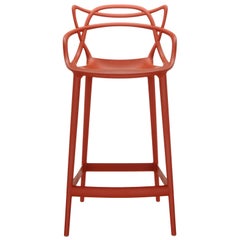 Kartell Masters Bar Stool in Rust Orange by Philippe Starck & Eugeni Quitllet