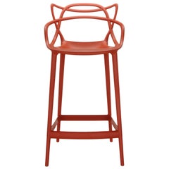 Tabouret de bar Kartell Masters en orange rouille de Philippe Starck & Eugeni Quitllet