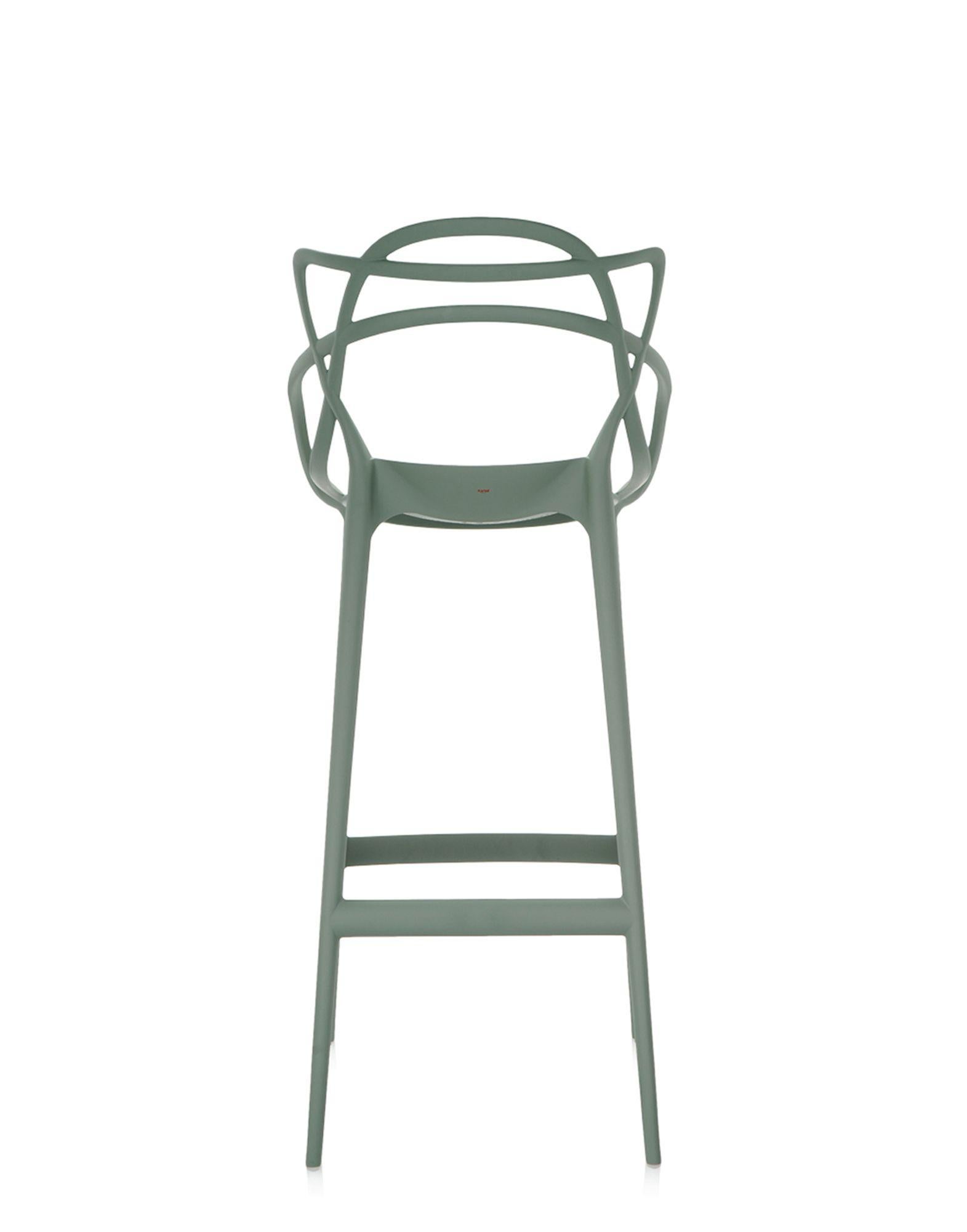 Kartell Masters Bar Stool in Sage Green by Philippe Starck and Eugeni  Quitllet For Sale at 1stDibs