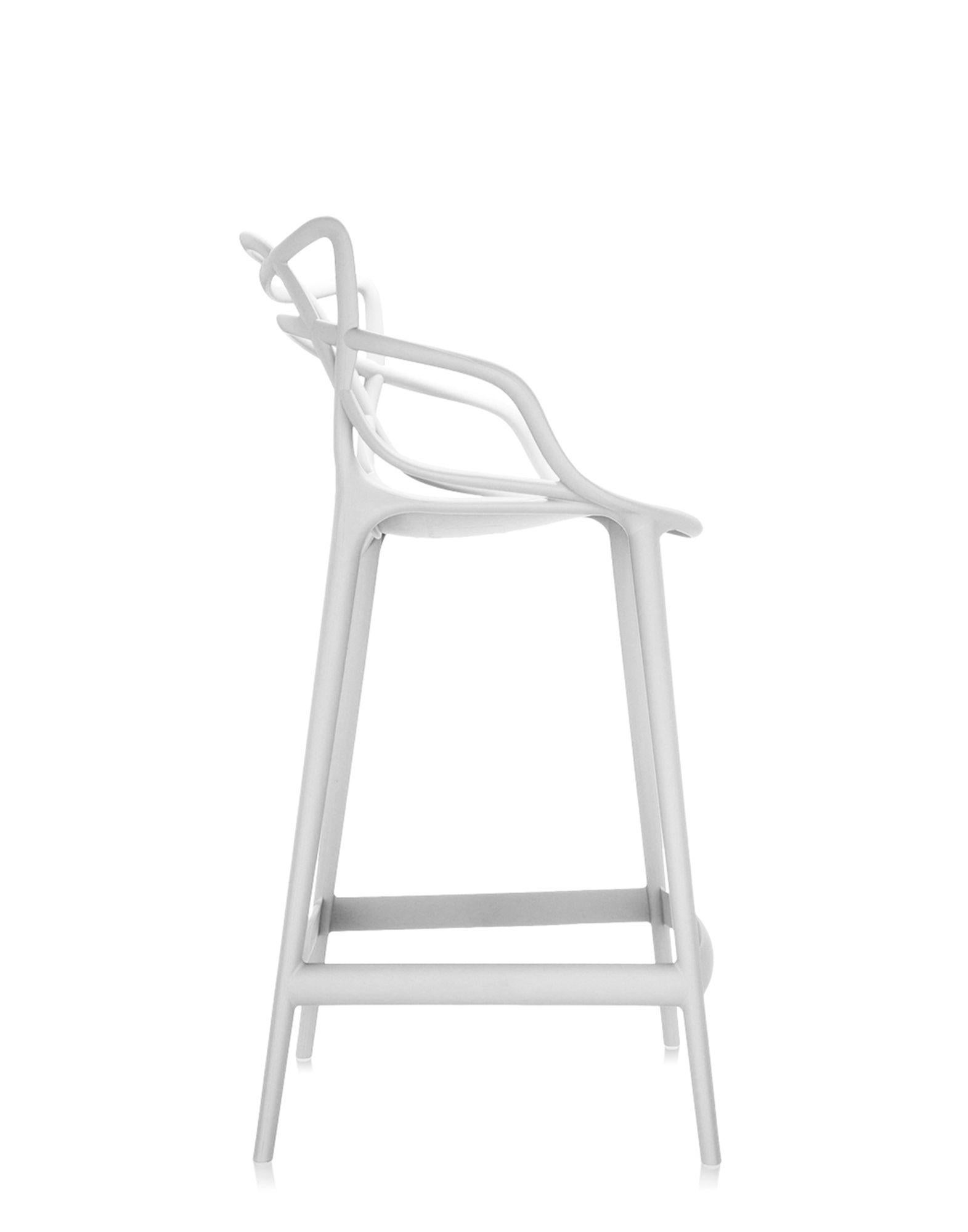 Kartell Masters Barhocker in Weiß von Philippe Starck & Eugeni Quitllet (Moderne) im Angebot