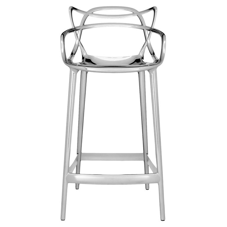 Kartell Masters Counter Stool in Chrome by Philippe Starck and Eugeni