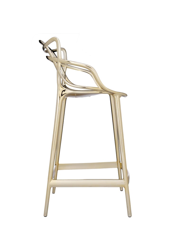 Kartell Masters Counter Stool in Gold by Philippe Starck and Eugeni