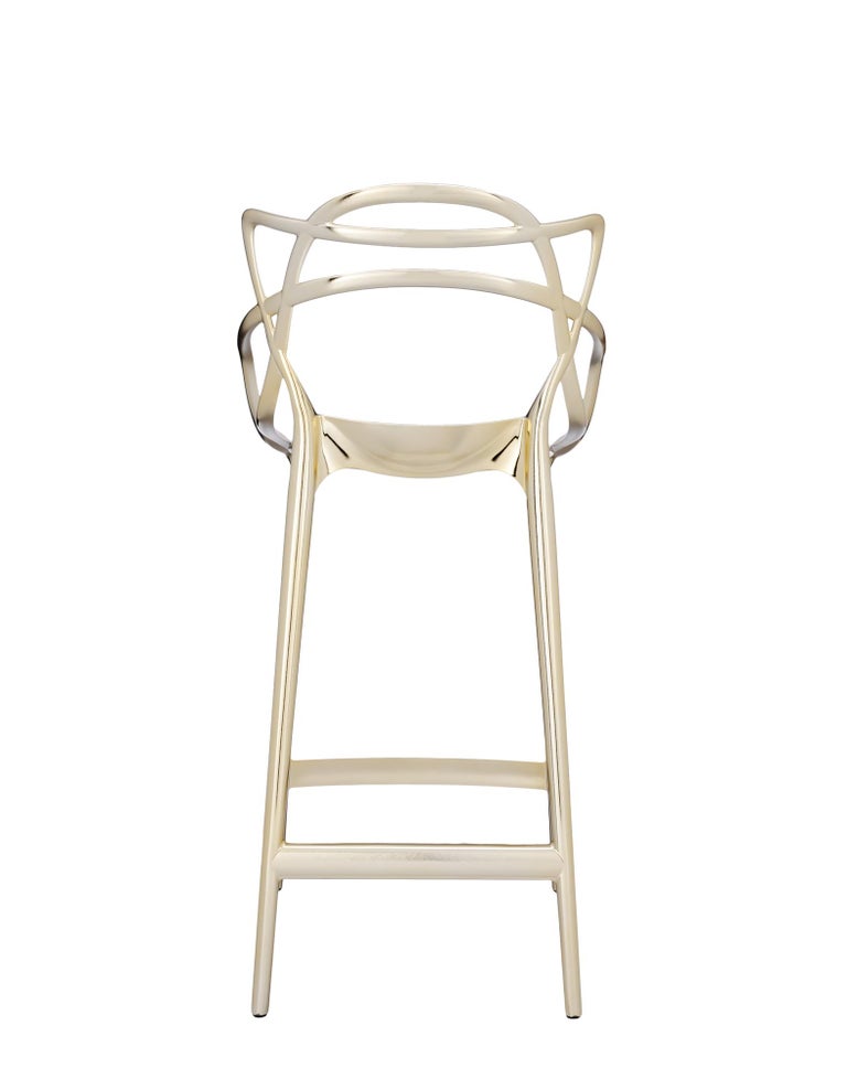 Kartell Masters Counter Stool in Gold by Philippe Starck and Eugeni
