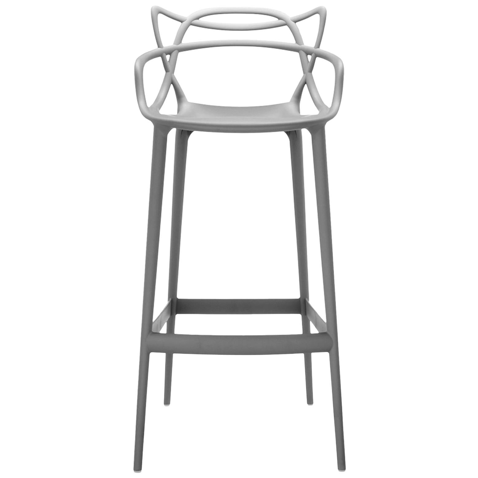 Kartell Masters Counter Stool in Grey by Philippe Starck & Eugeni Quitllet For Sale