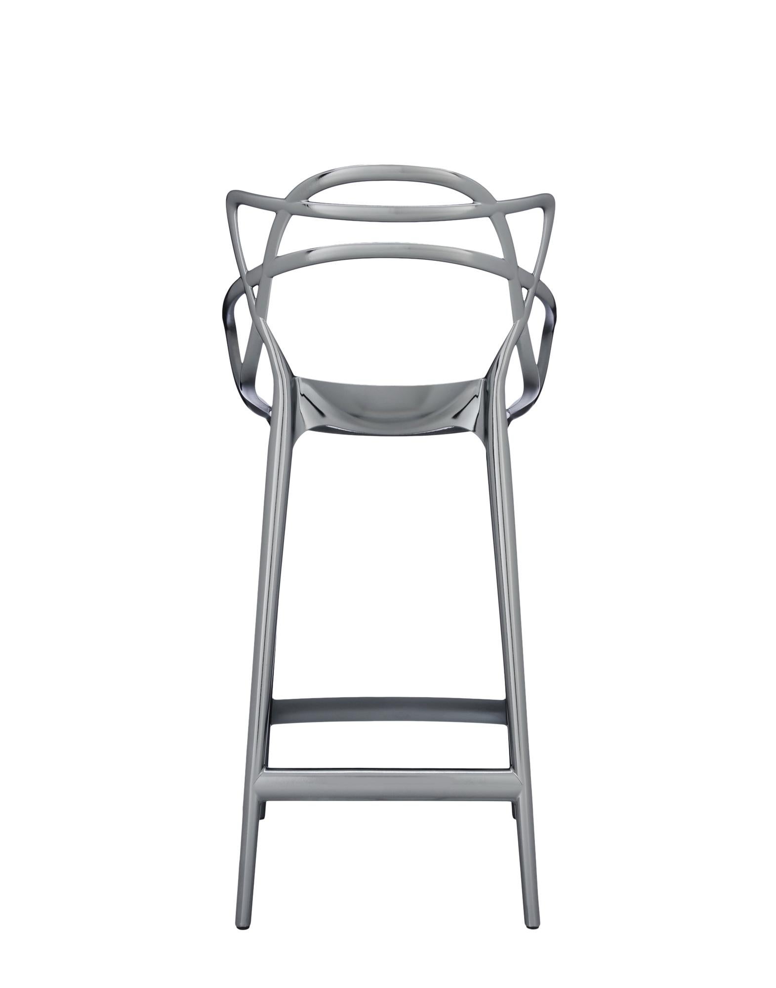 Modern Kartell Masters Counter Stool in Titanium by Philippe Starck & Eugeni Quitllet For Sale