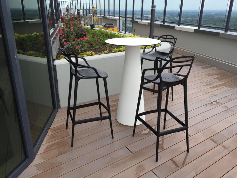 Kartell Masters Counter Stool in White by Philippe Starck and Eugeni