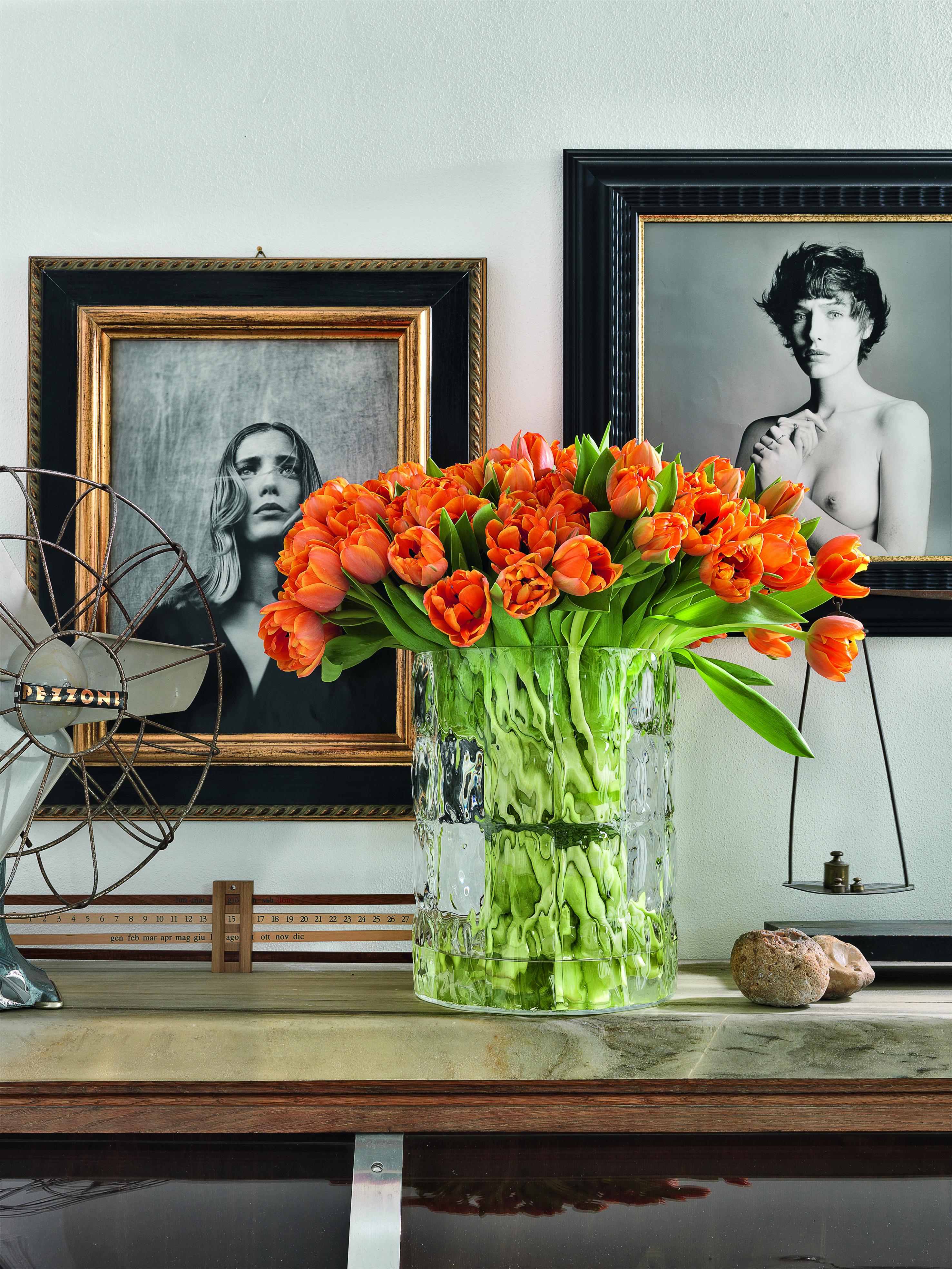 Italian Kartell Matelasse' Vase in Amber by Patricia Urquiola For Sale