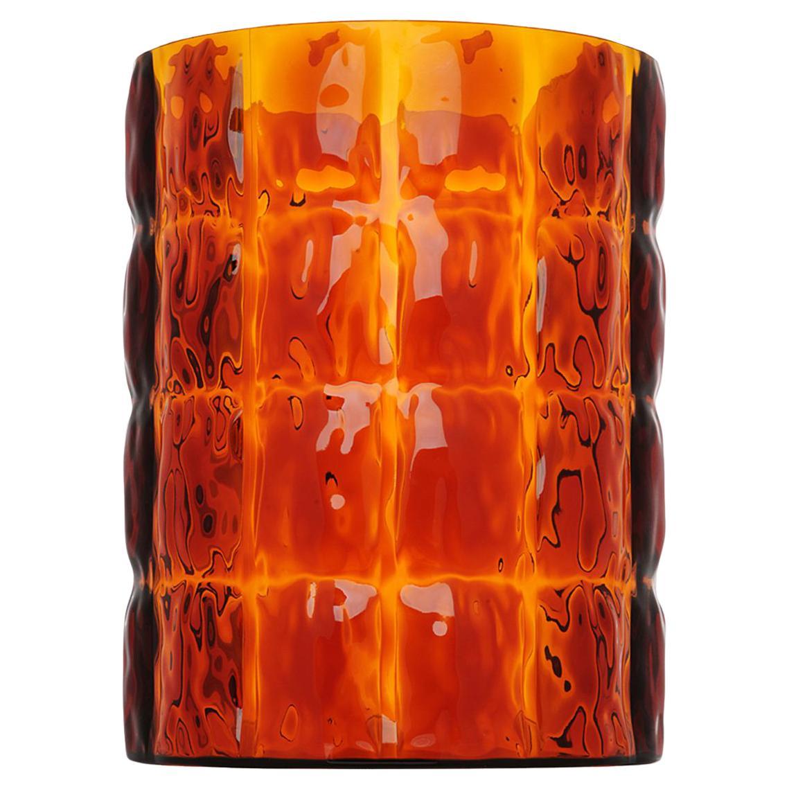 Kartell Matelasse' Vase in Amber by Patricia Urquiola