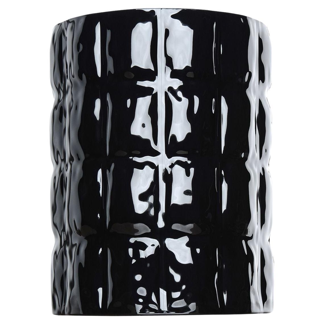 Kartell Matelasse' Vase in Black by Patricia Urquiola For Sale