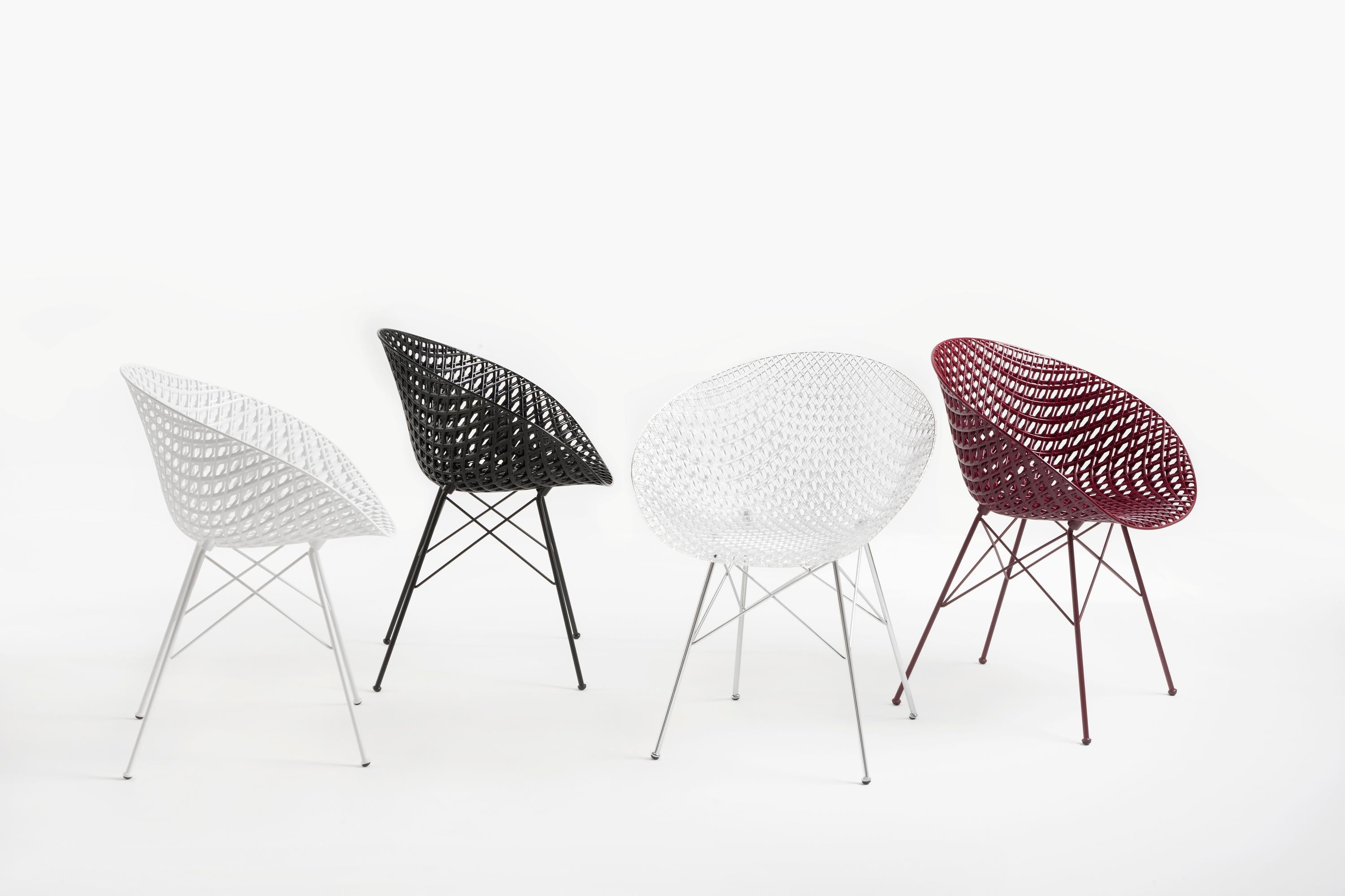 Ensemble de 2 chaises Kartell Smatrik en cristal avec pieds chromés de Tokujin Yoshioka Neuf - En vente à Brooklyn, NY