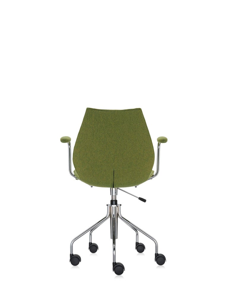 Italian Kartell Maui Soft Trevira Armchair in Acid Green by Vico Magistretti For Sale