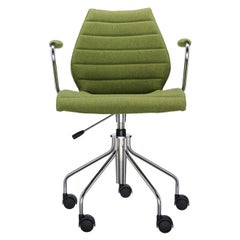 Kartell Maui Soft Trevira Armchair in Acid Green by Vico Magistretti