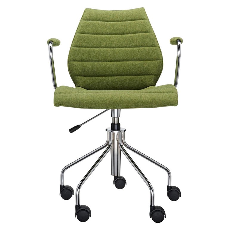 Kartell Maui Soft Trevira Armchair in Acid Green by Vico Magistretti For Sale