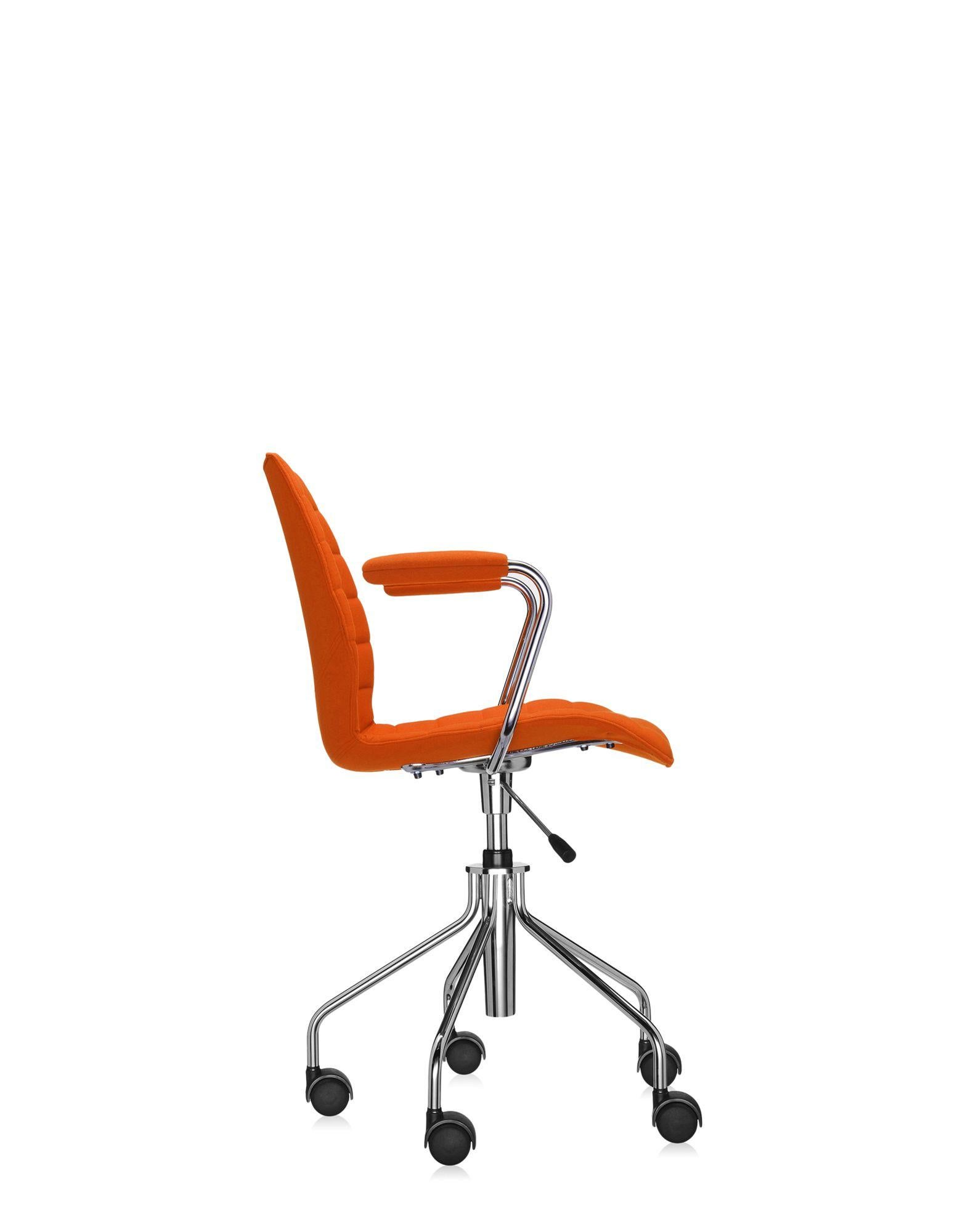 Modern Kartell Maui Soft Trevira Armchair in Orange by Vico Magistretti