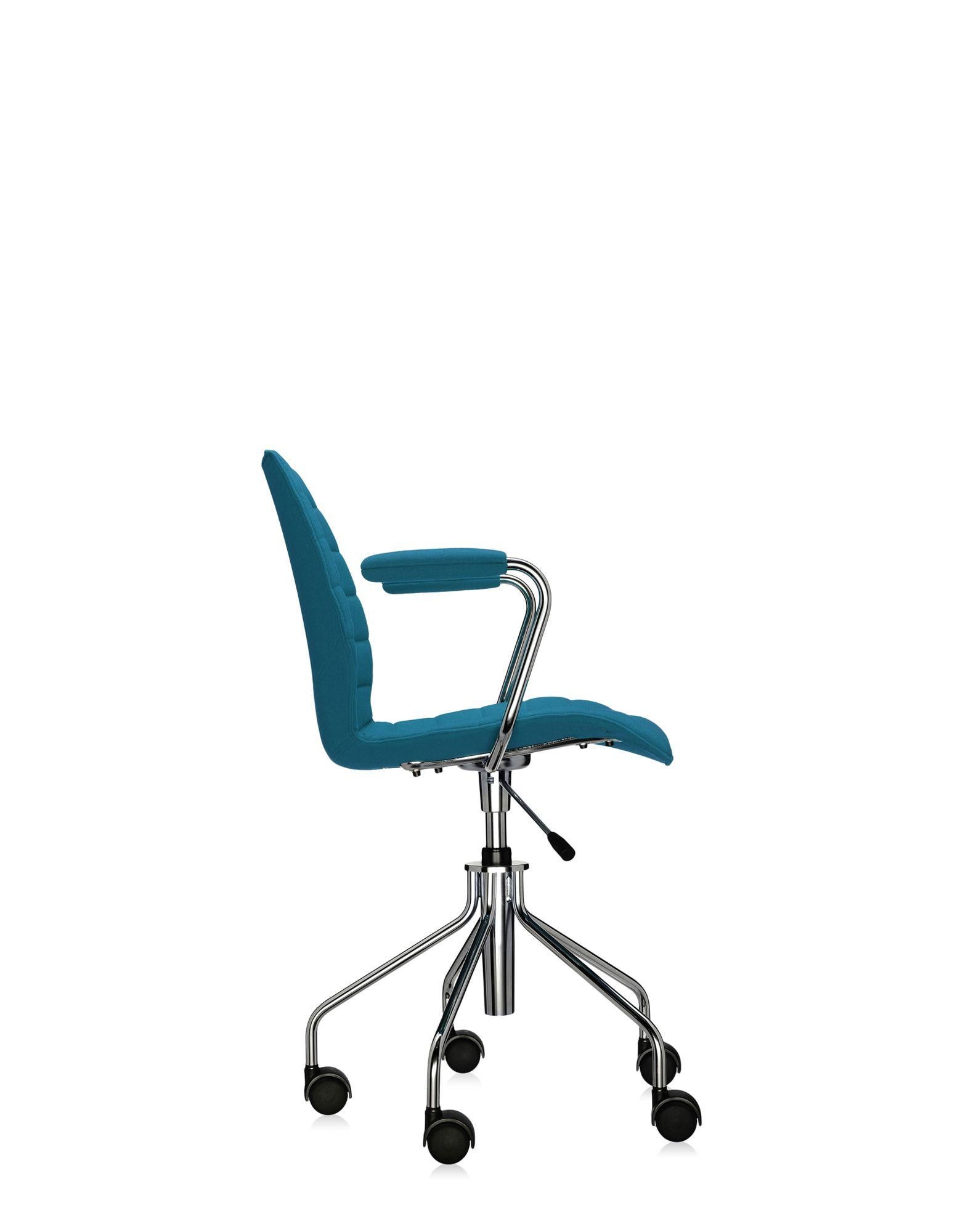 Modern Kartell Maui Soft Trevira ArmChair in Teal by Vico Magistretti