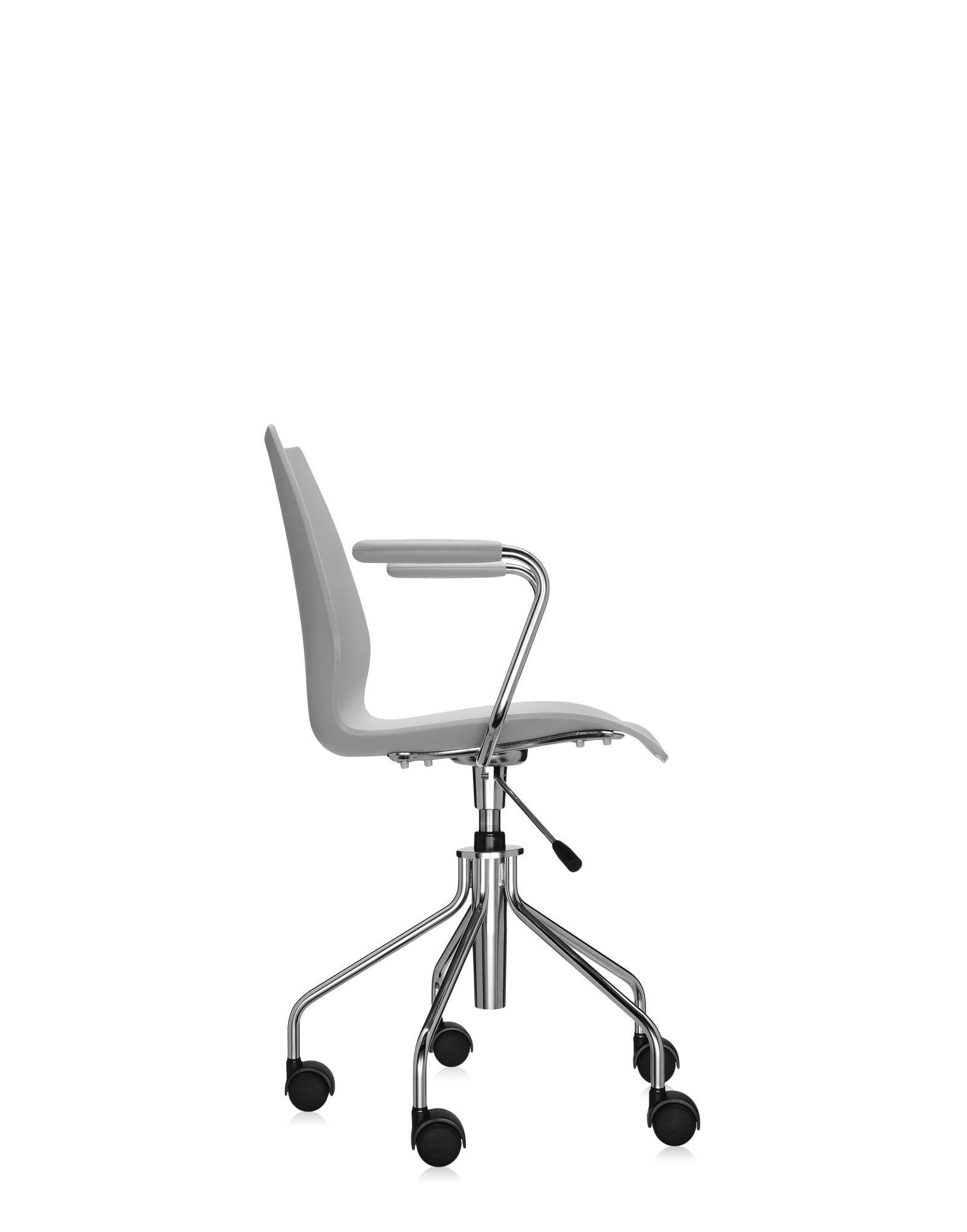 Kartell Maui Swivel Chair Adjustable in Pale Grey by Vico Magistretti 1