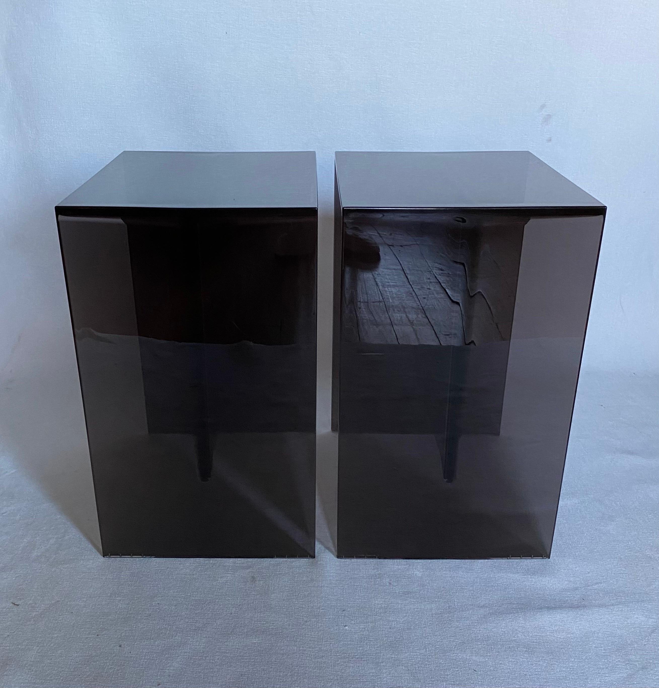 Italian Kartell Max-Beam Modern Acrylic Side Tables by Ludovica + Roberto Palomb, Italy For Sale