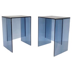 Kartell Max-Beam Modern Acrylic Side Tables by Ludovica + Roberto Palomb, Italy