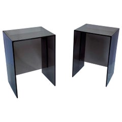 Kartell Max-Beam Modern Acrylic Side Tables by Ludovica + Roberto Palomb, Italy